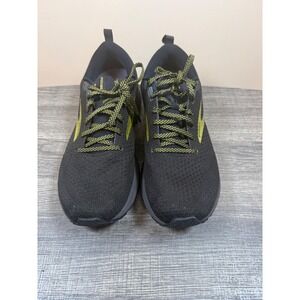 Brooks Revel 5 Mens Running Shoes Black Metallic Gold Knit Trainers 9.5